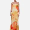 Abbie Strapless Maxi Dress - Marigold