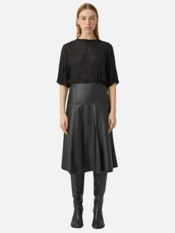 Adorn Crushed Mesh Tee - Black