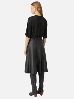 Adorn Crushed Mesh Tee - Black