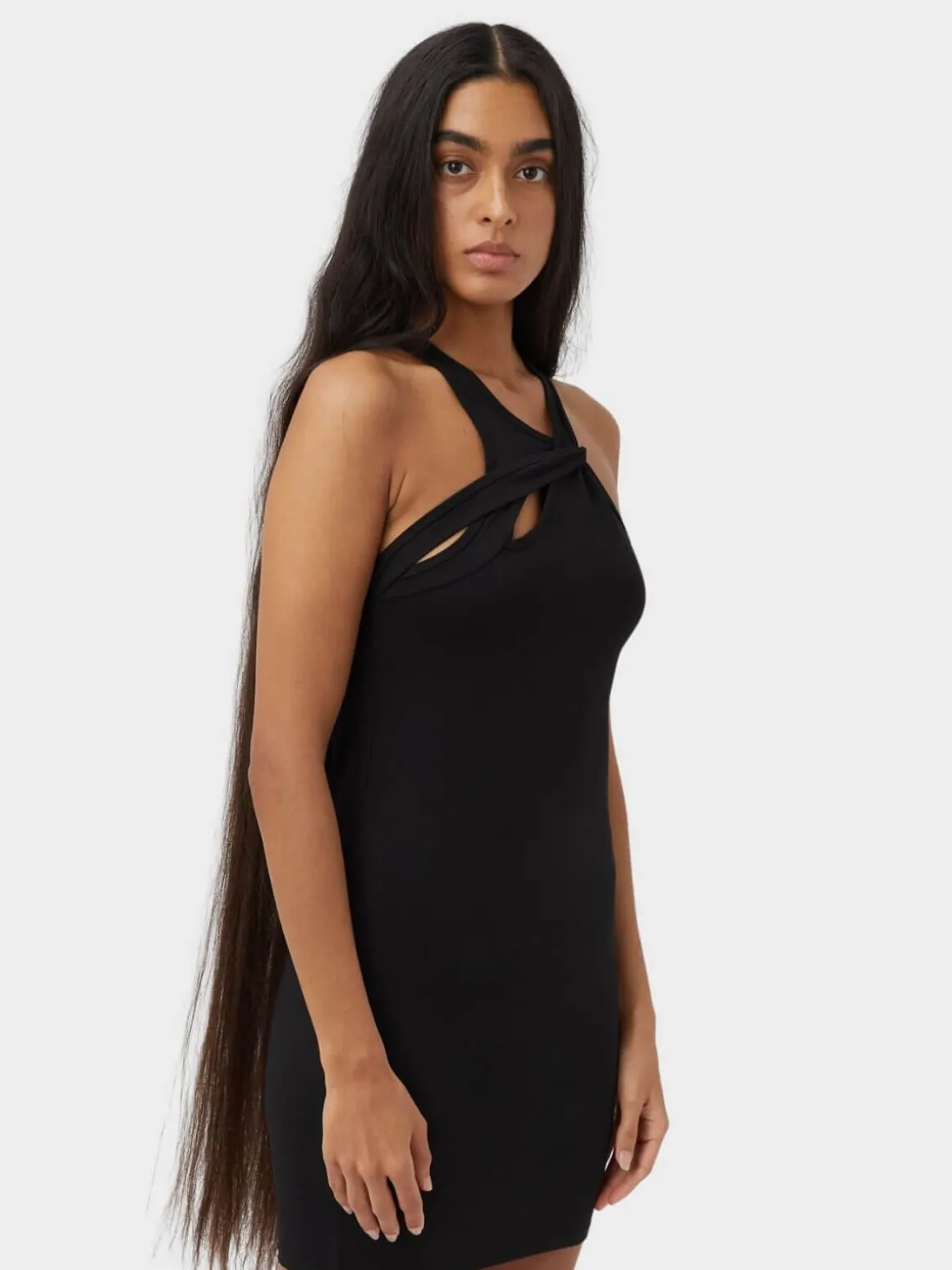Aisha Twist Dress - Black