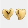 Allure Maxi Heart Studs - Gold