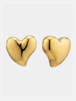Allure Maxi Heart Studs - Gold