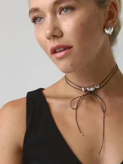 Allure Maxi Heart Studs - Silver