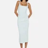 Aveline Tuck Midi Dress - Ocean Mist
