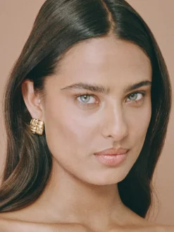 Baby Cushion Earrings - Gold