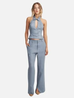 Baxter Linen Pant - Slate