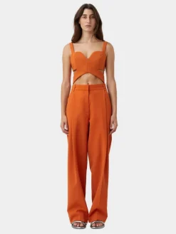 Bela Bodice Top - Tangerine