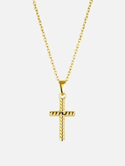 Beni Cross Necklace - Gold