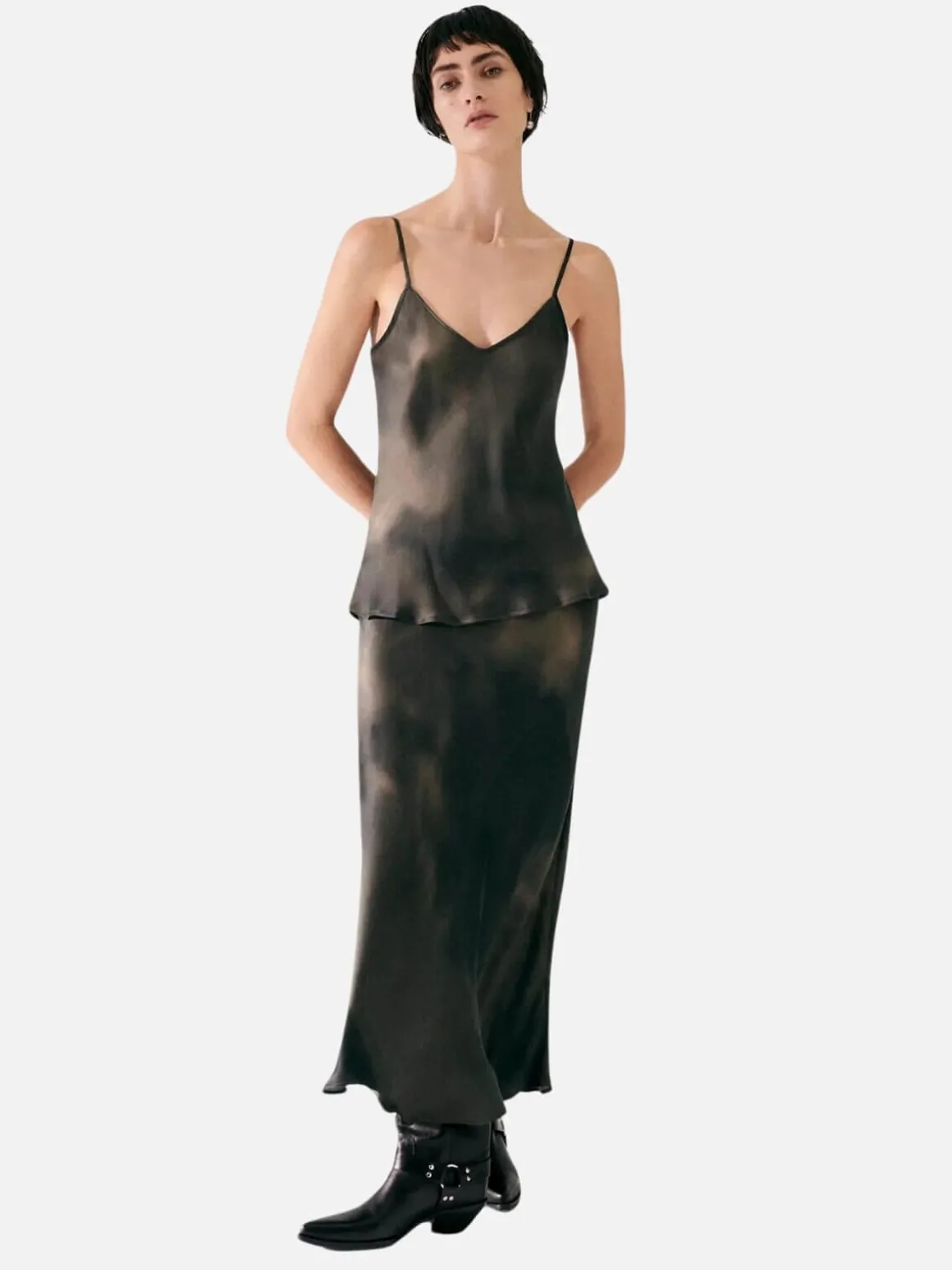 Bias Cut Cami - Smoke