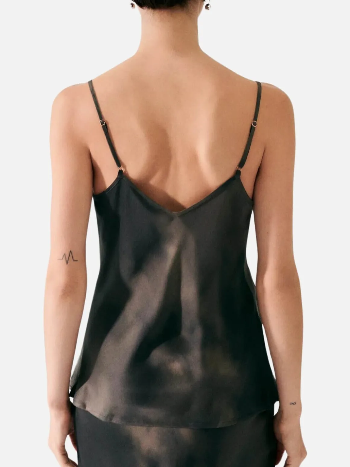 Bias Cut Cami - Smoke