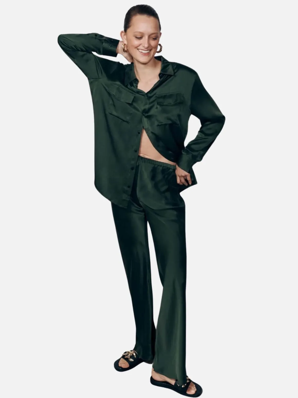 Bias Cut Pant - Cedar