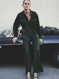 Bias Cut Pant - Cedar