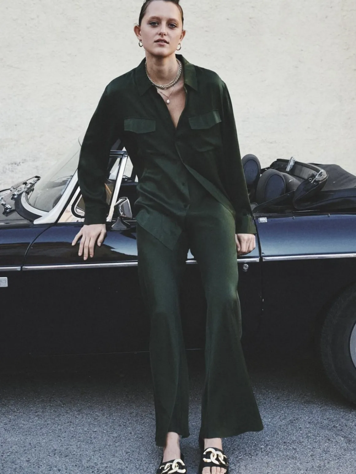 Bias Cut Pant - Cedar