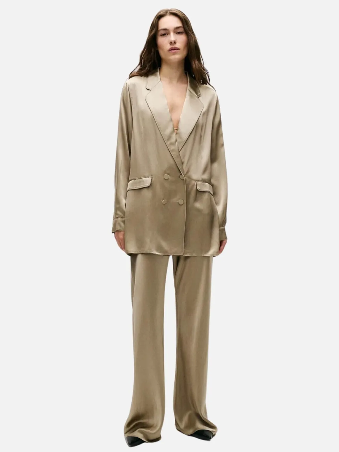 Bias Cut Pants - Graphite