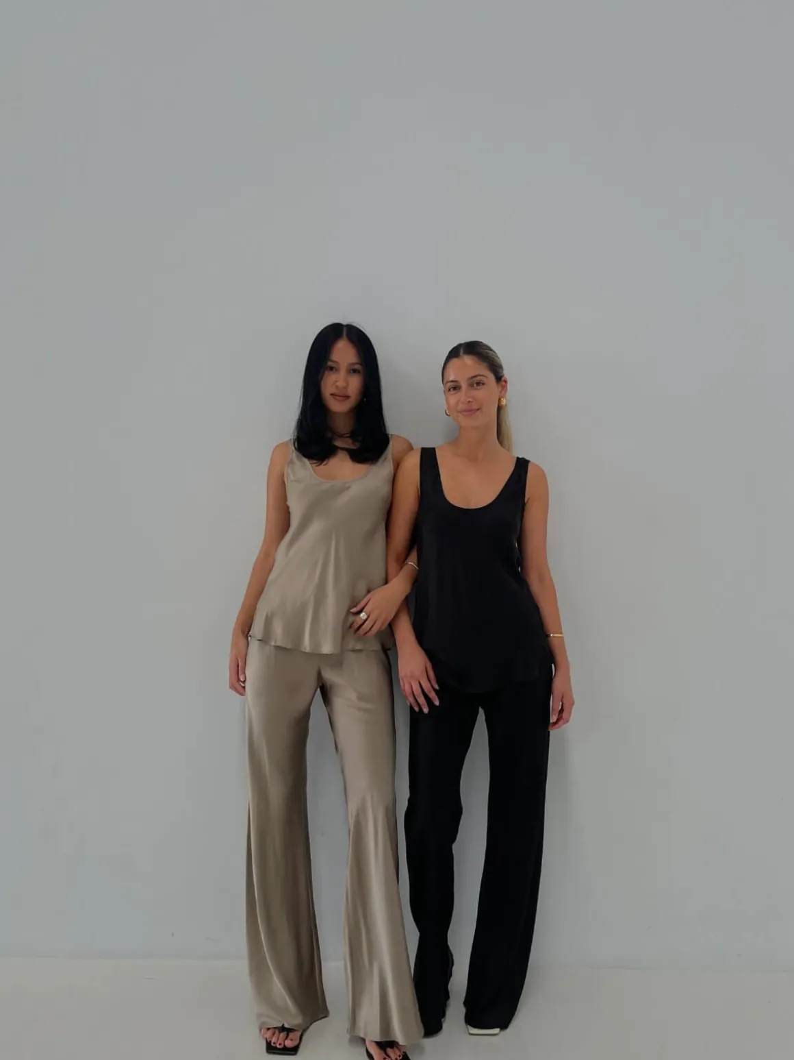 Bias Cut Pants - Graphite