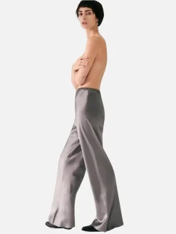 Bias Cut Pants - Grey Pearl