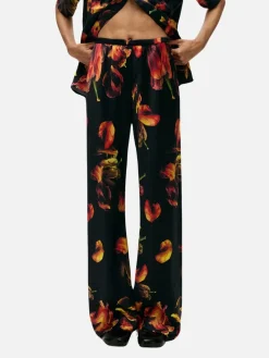 Bias Cut Pants - Tulipa Black