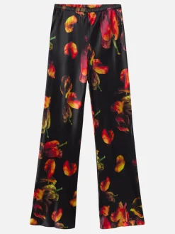 Bias Cut Pants - Tulipa Black