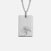 Birth Flower Necklace - December - Silver