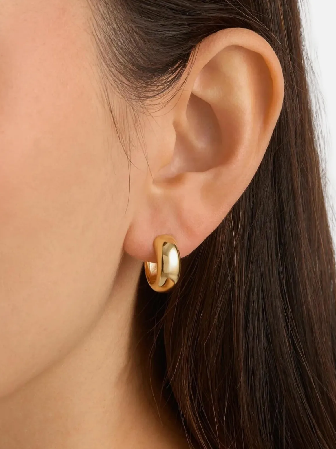 Bold Small Hoops - 18k Gold
