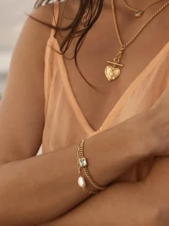 Breathe Pearl Bracelet - 18k Gold