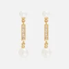 Breathe Pearl Drop Earrings - 18k Gold