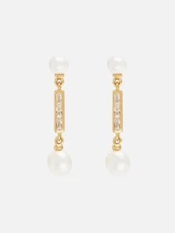 Breathe Pearl Drop Earrings - 18k Gold