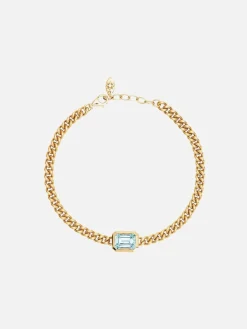 Calm Your Soul Topaz Curb Bracelet - 18k Gold