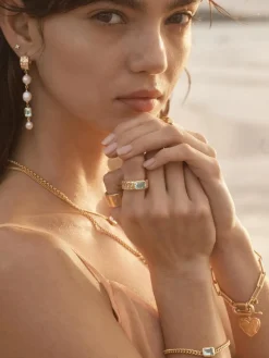 Calm Your Soul Topaz Curb Bracelet - 18k Gold