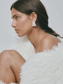 Caterpillar Earrings - Silver