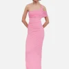 Christy Off Shoulder Maxi - Pink