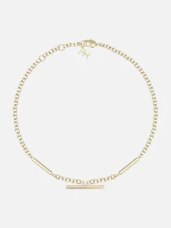 Classic Rolo Necklace: Brass + 18K Gold