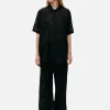 Clip Silk Bias Cut Pants - Tulipa Black