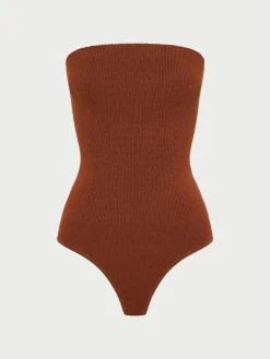 Corbin Knit Bodysuit - Terracotta
