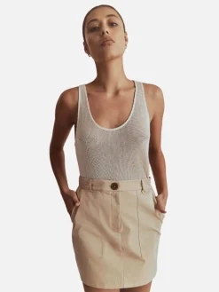 Curveball Unisex Tank - Bone