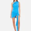 Delany Drape Mini Dress - Azure