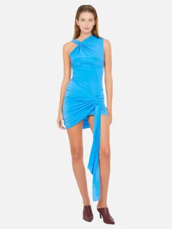 Delany Drape Mini Dress - Azure