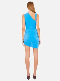 Delany Drape Mini Dress - Azure