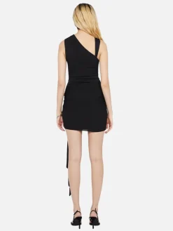 Delany Drape Mini Dress - Black