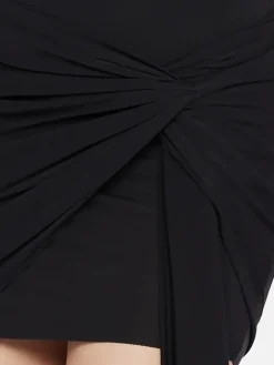 Delany Drape Mini Dress - Black