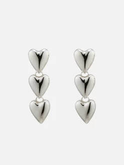 Desiree Heart Drops - Silver