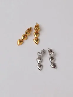 Desiree Heart Drops - Silver