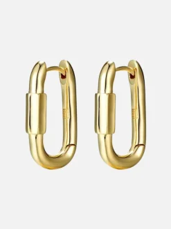 Disengage Hoops: Brass + 18K Gold