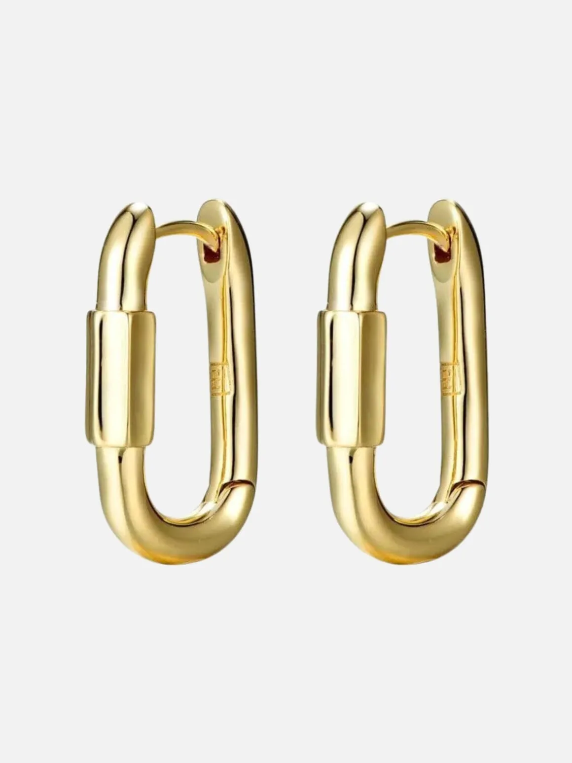 Disengage Hoops: Brass + 18K Gold