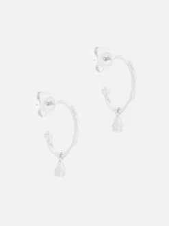 Divine Grace Hoops - Silver