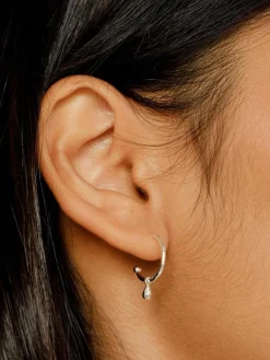 Divine Grace Hoops - Silver