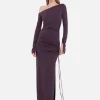 Elissa Long Sleeve Dress - Aubergine