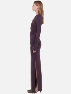 Elissa Long Sleeve Dress - Aubergine