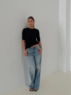 Ember Knit Tee - Black