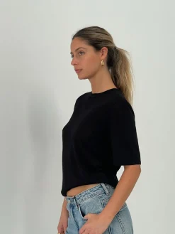 Ember Knit Tee - Black